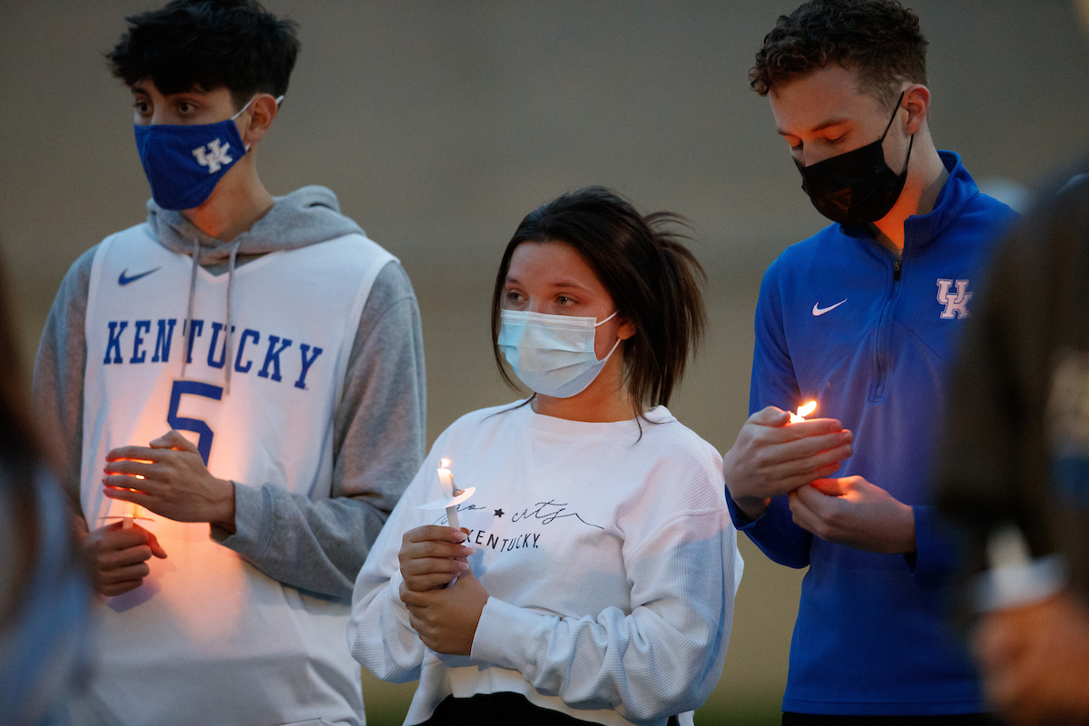 Terrence Clarke candlelight vigil.

Photo by Elliott Hess | UK Athletics