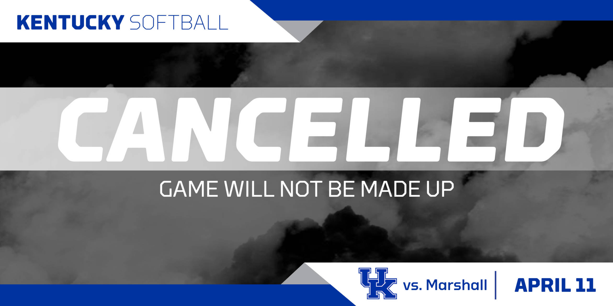 Kentucky and Marshall Cancel Softball Game