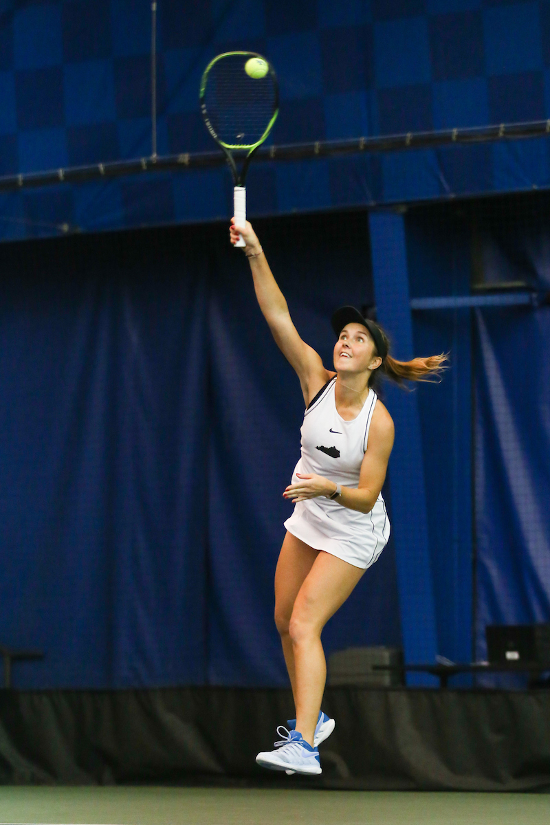 Tiphanie Fiquet.

Kentucky women's tennis hosts Miami University (OH).

Photo by Hannah Phillips | UK Athletics