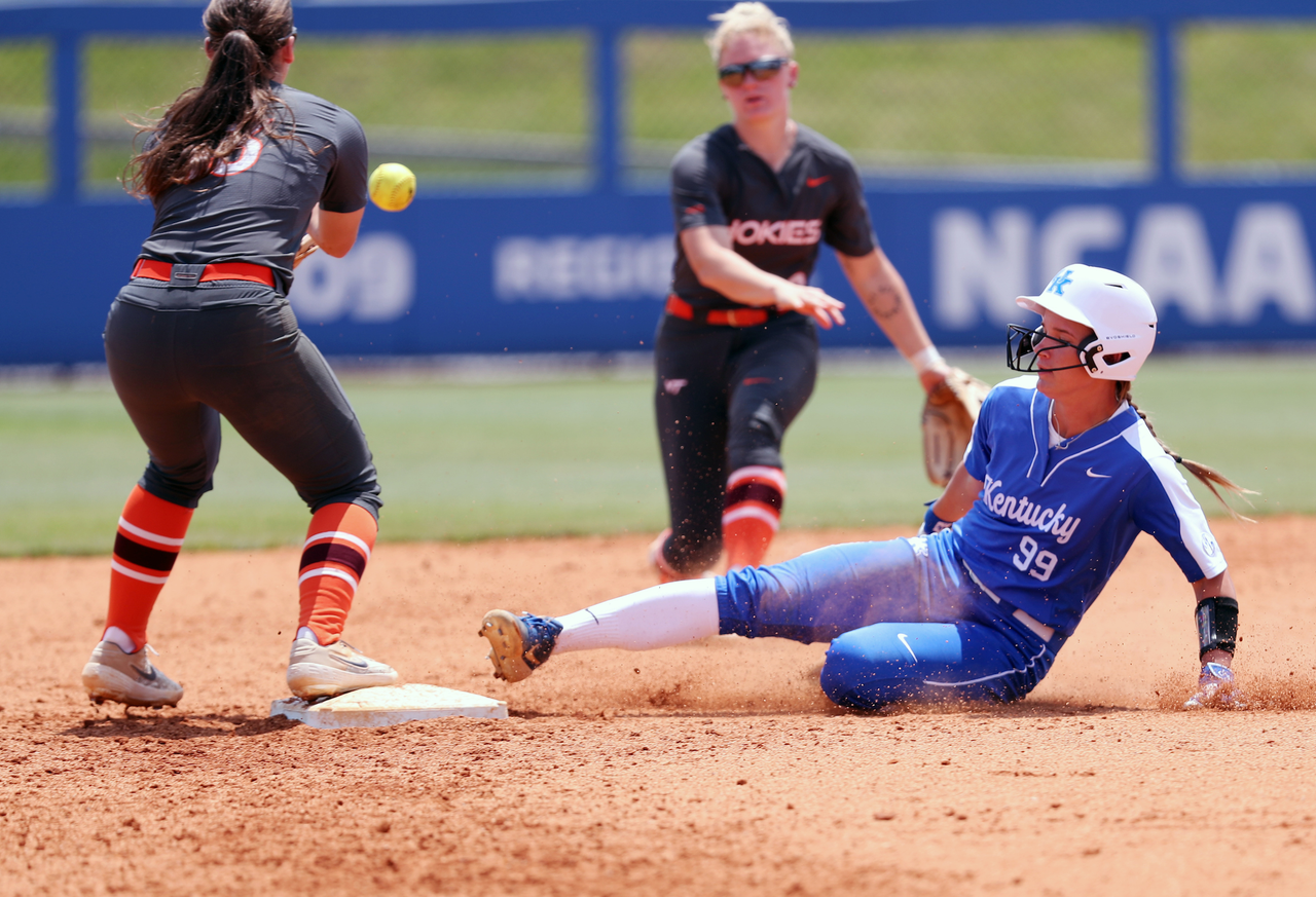 Kayla Kowalik

Softball beat Virginia Tech 8-1 in the second game of the NCAA Regional Tournament.

Photo by Britney Howard | UK Athletics