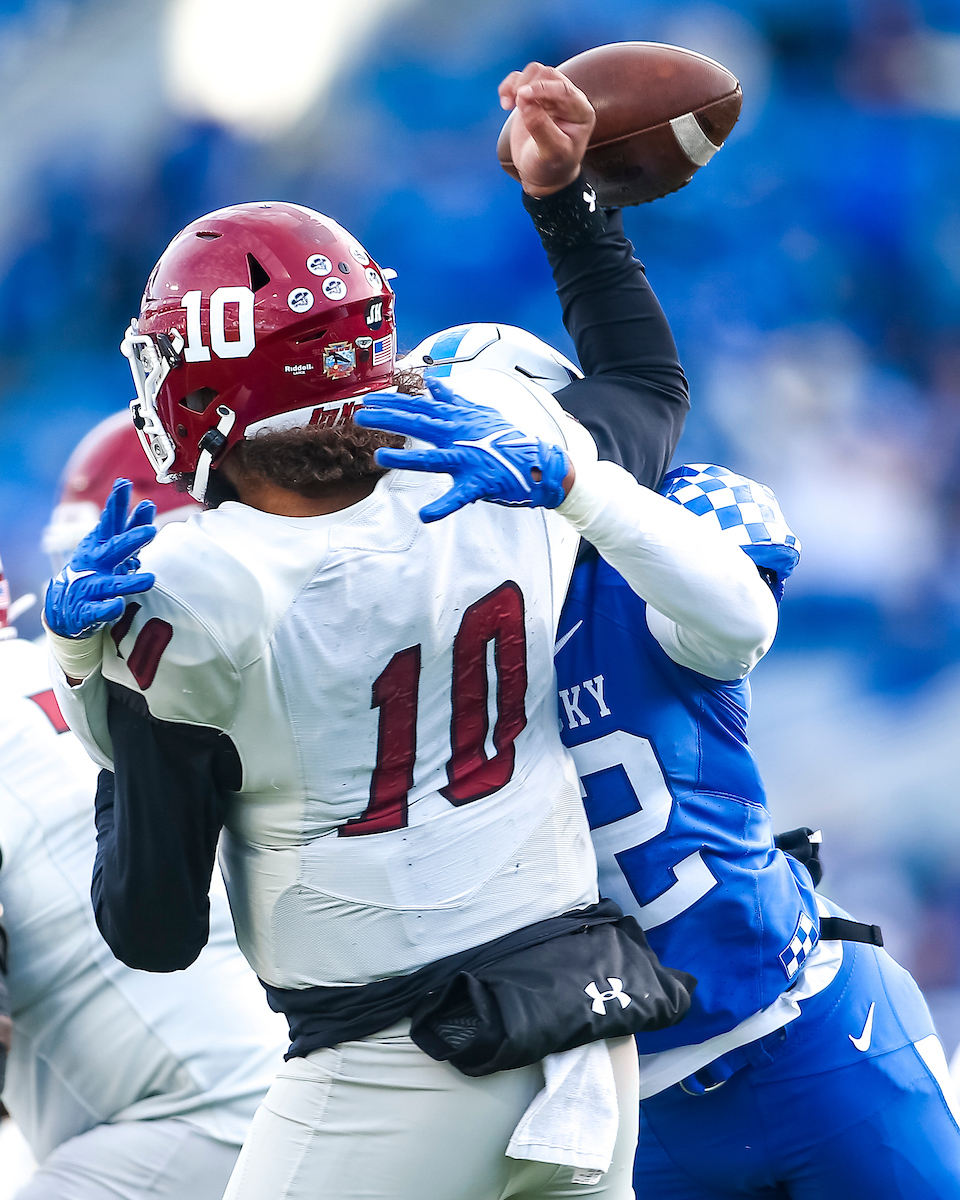 Trevin Wallace. 

Kentucky beat New Mexico State 56-16.

Photo by Eddie Justice | UK Athletics
