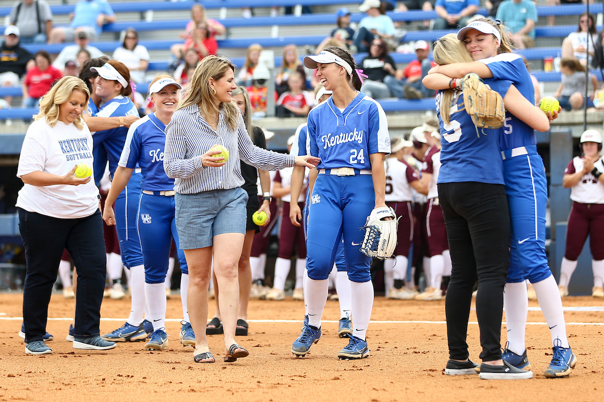 Tatum Spangler, Emma Boitnott, Jaci Babbs.

Kentucky loses to Mississippi State 6-2.

Photo by Grace Bradley | UK Athletics