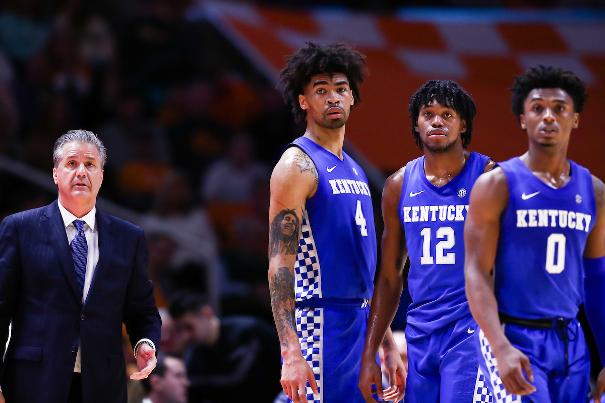 John Calipari. Nick Richards. Keion Brooks Jr. Ashton Hagans.

Kentucky beat Tennessee, 77-64.

Photo by Elliott Hess | UK Athletics