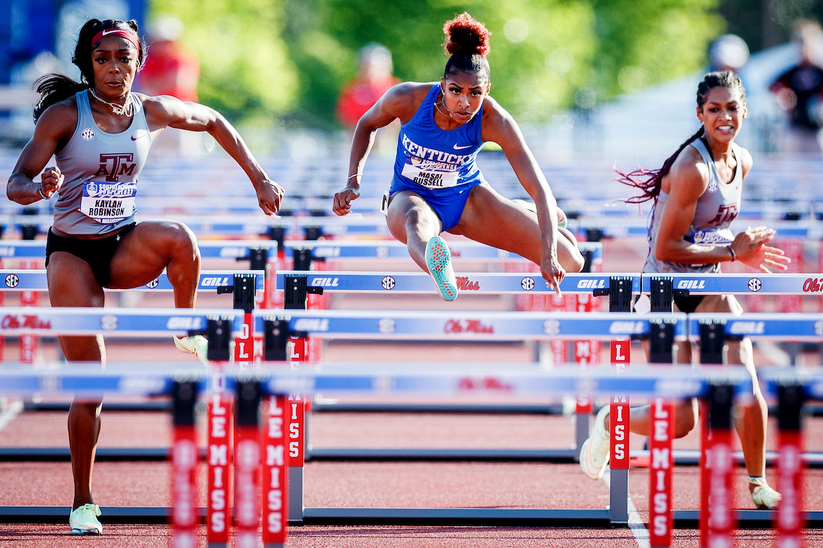 Masai Russell.

SEC Outdoor Track and Field Championships Day 3.

Photo by Chet White | UK Athletics