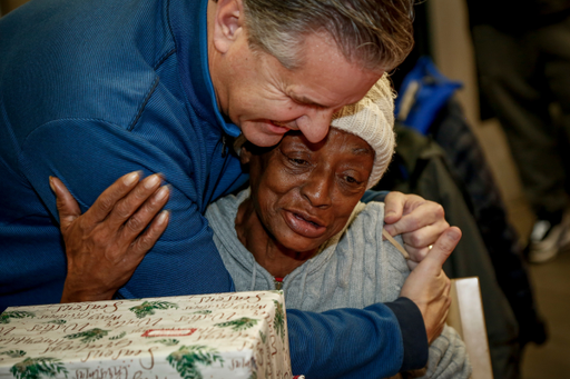 John Calipari.

The Kentucky men’s basketball team, with the help of the Calipari Foundation, Lundy’s, Kentucky Branded, Kroger, Tempur-Pedic and Malibu Jack’s, brought some holiday joy to 12 families in Lexington on Monday night.


Photo by Chet White | UK Athletics