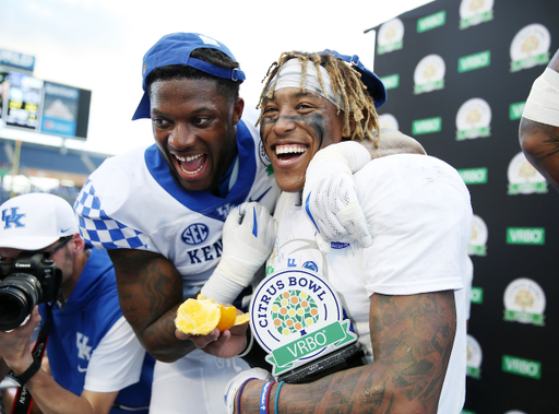 Josh Allen, Benny Snell
The UK Football team beat Penn State 27-24 in the Citrus Bowl. 

Photo by Britney Howard  | UK Athletics