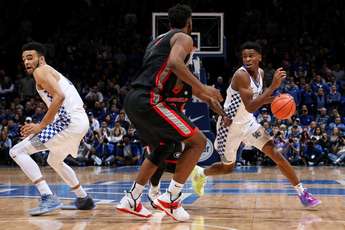 Shai Gilgeous-Alexander.

The University of Kentucky men's basketball team beat Georgia 66-61 on Sunday, December 31, 2017 at Rupp Arena in Lexington, Ky.

Photo by Elliott Hess | UK Athletics