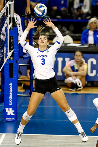 Madison Lilley. 

Kentucky sweeps Arkansas 3-0. 

Photo by Eddie Justice | UK Athletics