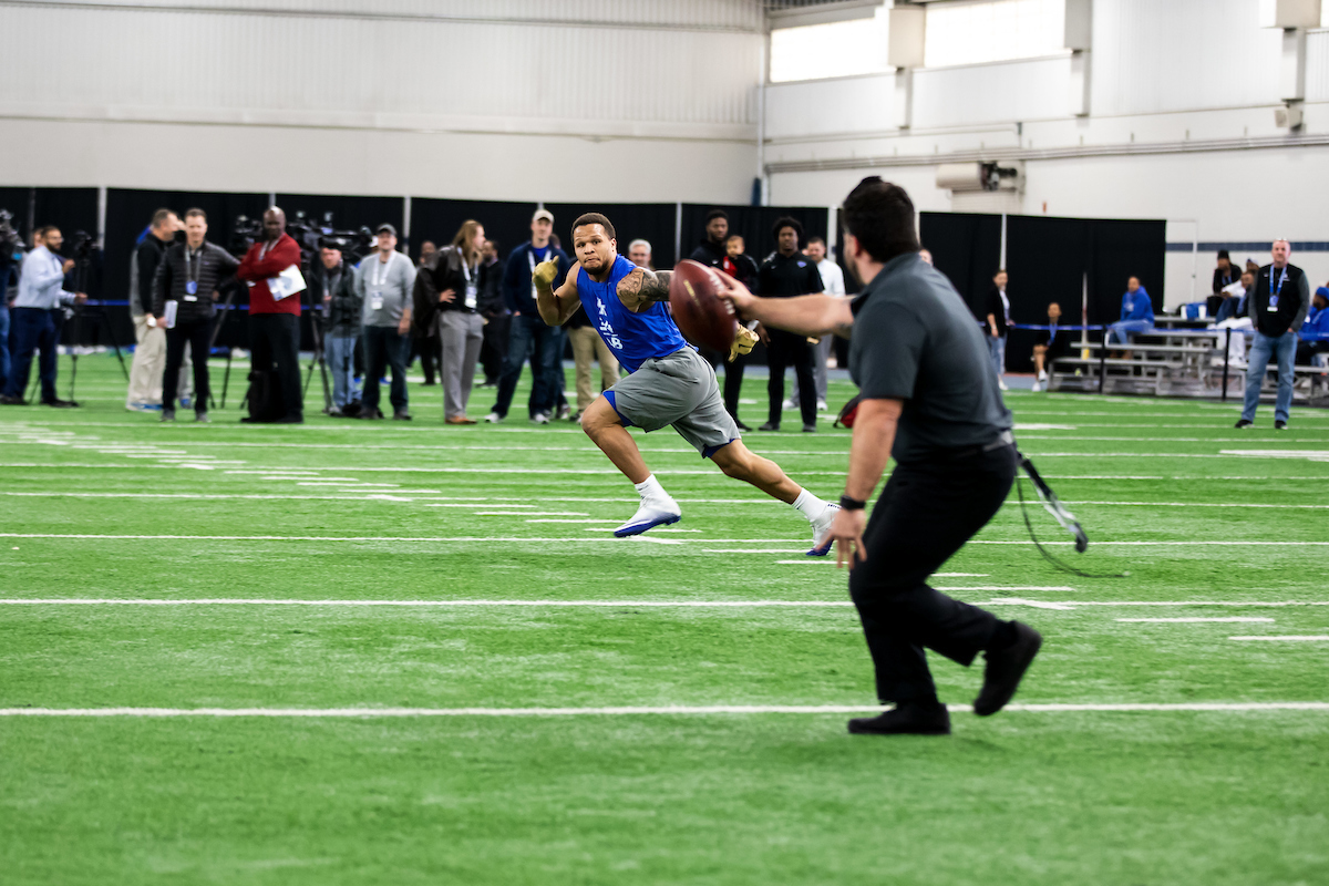 Jordan Jones.

Pro Day for UK Football.

Photo by Jacob Noger | UK Athletics