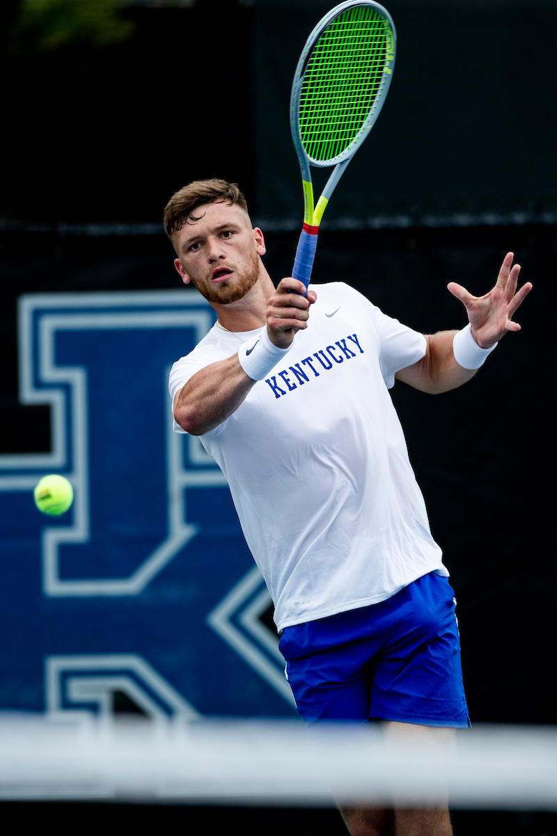 Millen Hurrion.

Kentucky beat DePaul 4-0 in the first round of the 2022 NCAA Men’s Tennis Tournament.

Photo by Elliott Hess | UK Athletics