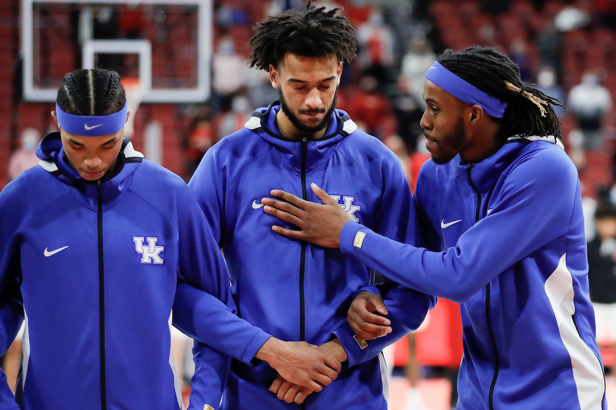 Brandon Boston Jr. Olivier Sarr. Isaiah Jackson.

Kentucky loses to Louisville 62-59.

Photo by Chet White | UK Athletics