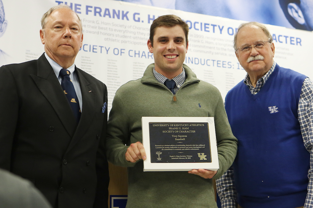 Troy Squires.

Frank G. Hamm Society of Character 2018.

Photo by Quinn Foster I UK Athletics
