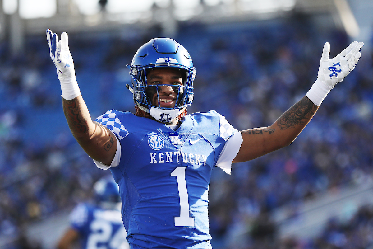 Lynn Bowden Jr.

UK football beats MTSU 34-23 on Senior Day at Kroger Field.

Photo by Quinn Foster | UK Athletics