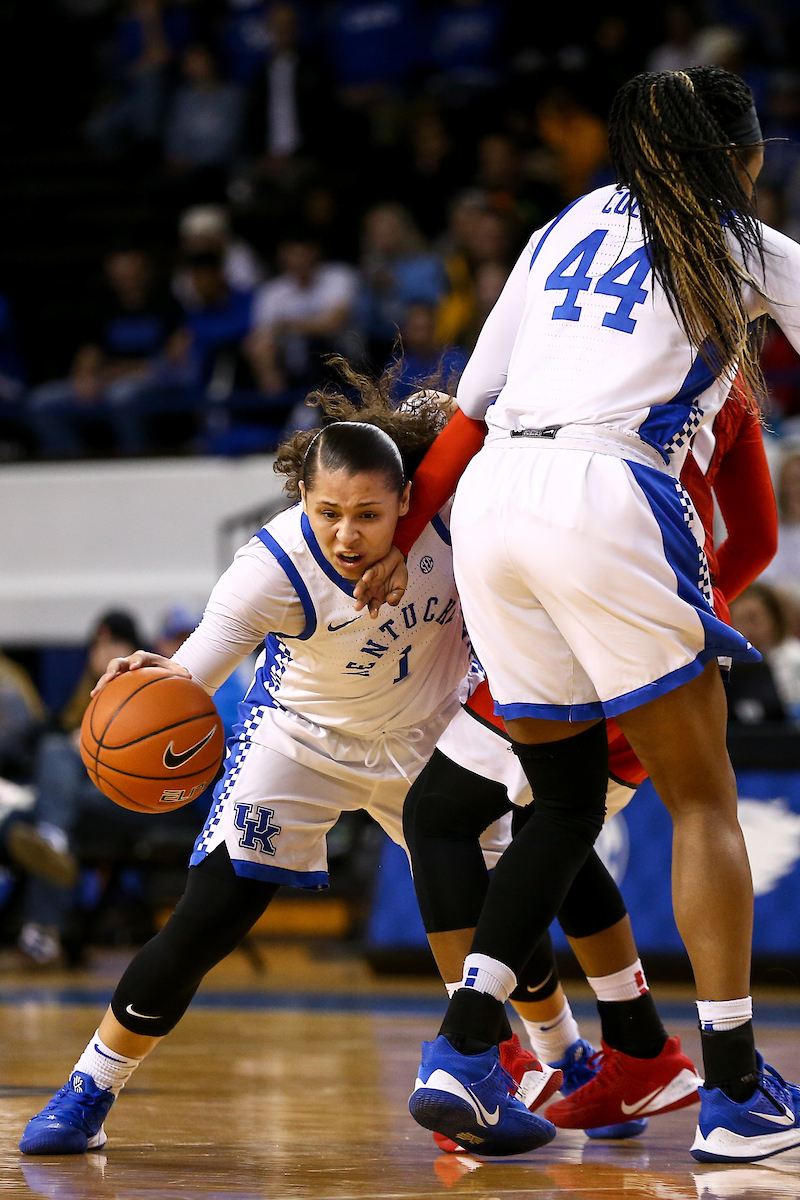 Sabrina Haines. 

Kentucky beat Georgia 88-77.

Photo by Eddie Justice | UK Athletics