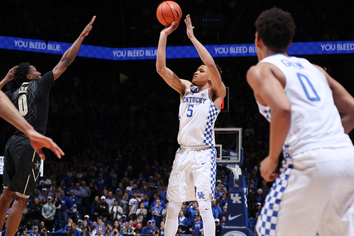 Kevin Knox.

The University of Kentucky men's basketball team beats Vanderbilt 83-81 on Tuesday, January 30, 2018 at Rupp Arena in Lexington, Ky.

Photo by Elliott Hess | UK Athletics