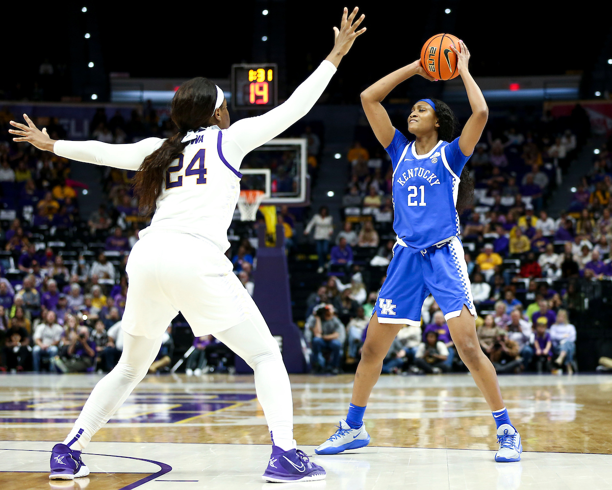 Nyah Leveretter.

Kentucky loses to LSU 78-69.

Photo by Grace Bradley | UK Athletics