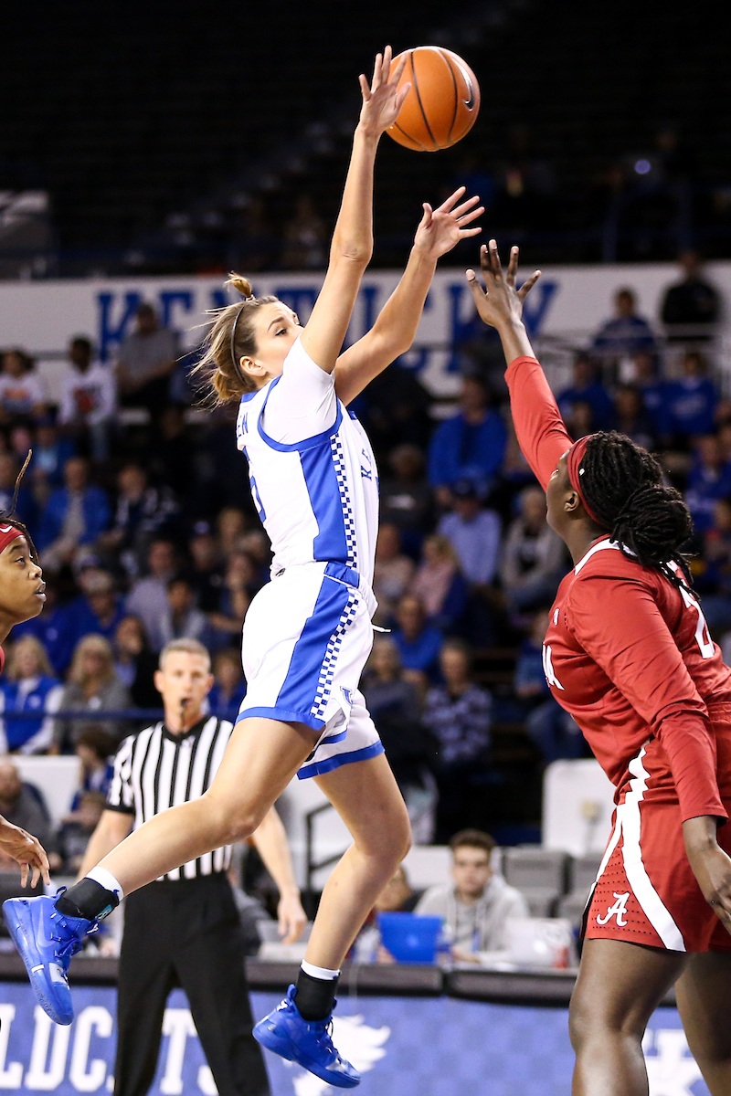 Blair Green. 

Kentucky beat Alabama 66 - 62. 

Photo by Eddie Justice | UK Athletics
