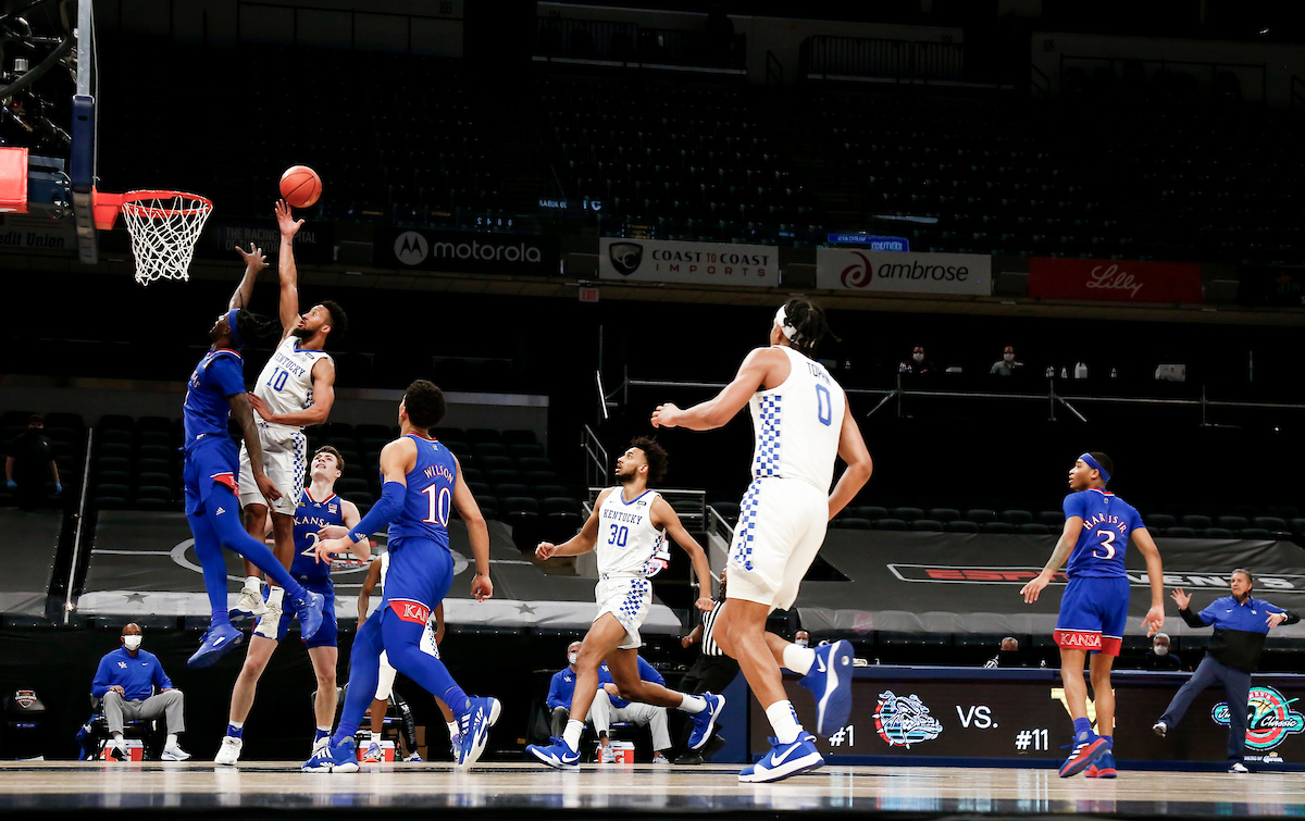 Davion Mintz.

Kentucky falls to Kansas, 65-62, in the State Farm Champions Classic.

Photo by Chet White | UK Athletics
