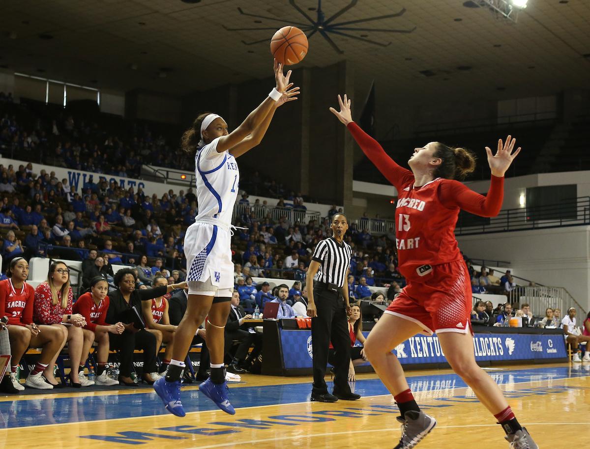Tatyana Wyatt. 

UK beats to Sacred Heart University 71-43. 


Photo By Barry Westerman | UK Athletics