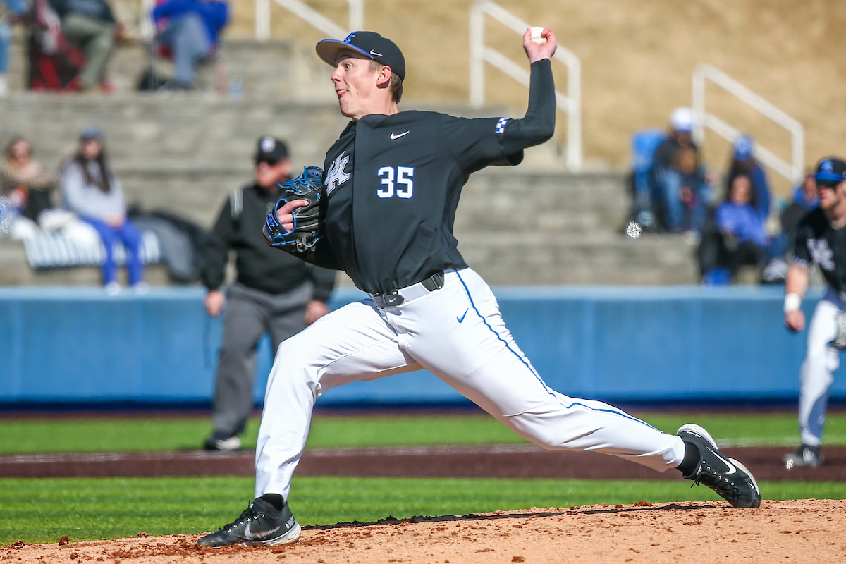 Tyler Bosma.

Kentucky sweeps Western Michigan 16-5.

Photo by Sarah Caputi | UK Athletics