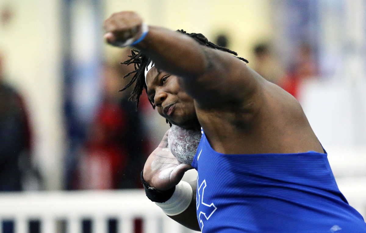 Charles Lenford

The University of Kentucky Track and Field Team hosts the Kentucky Invitational on Saturday, January 13, 2018 at Nutter Field House. 

Photo by Britney Howard | UK Athletics