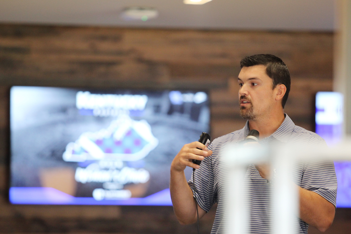 Brad White.

Women's clinic hosted by Kentucky Football on July 28th, 2018 at Kroger Field in Lexington, Ky.

Photo by Quinlan Ulysses Foster I UK Athletics