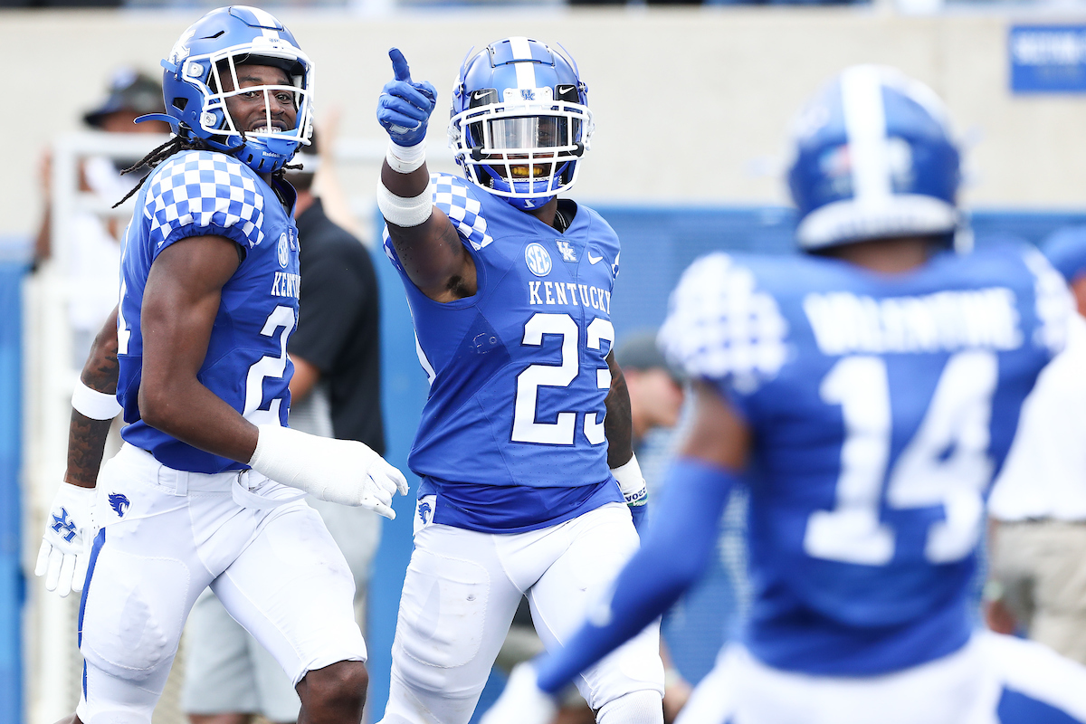 Tyrell Ajian.

UK beats UTC, 28-23.

Photo by Elliott Hess | UK Athletics