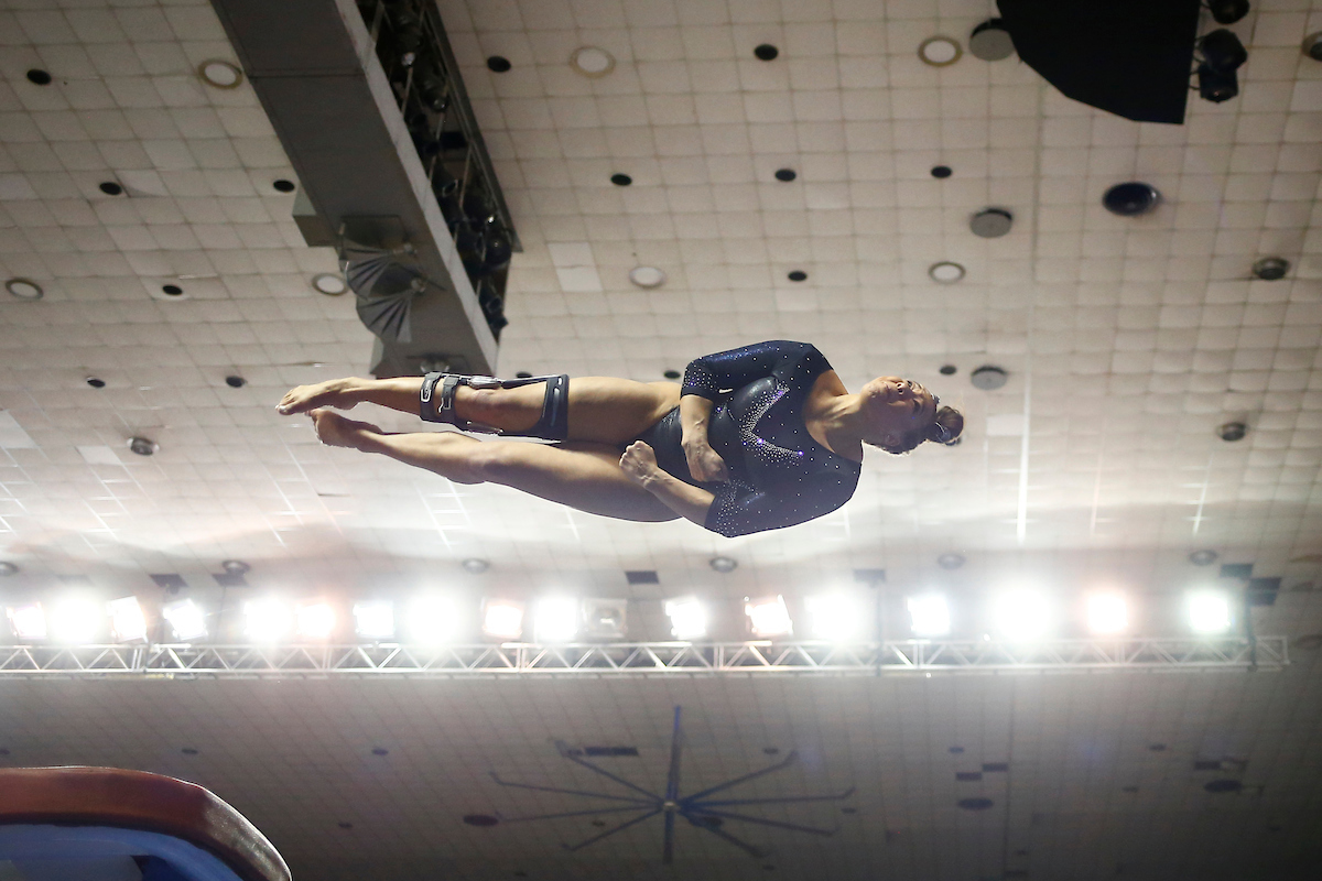 Danaea Davis.

The University of Kentucky gymnastics in action against Georgia on Friday, February 9th, 2018 at Memorial Coliseum in Lexington, Ky.

Photo by Quinn Foster I UK Athletics