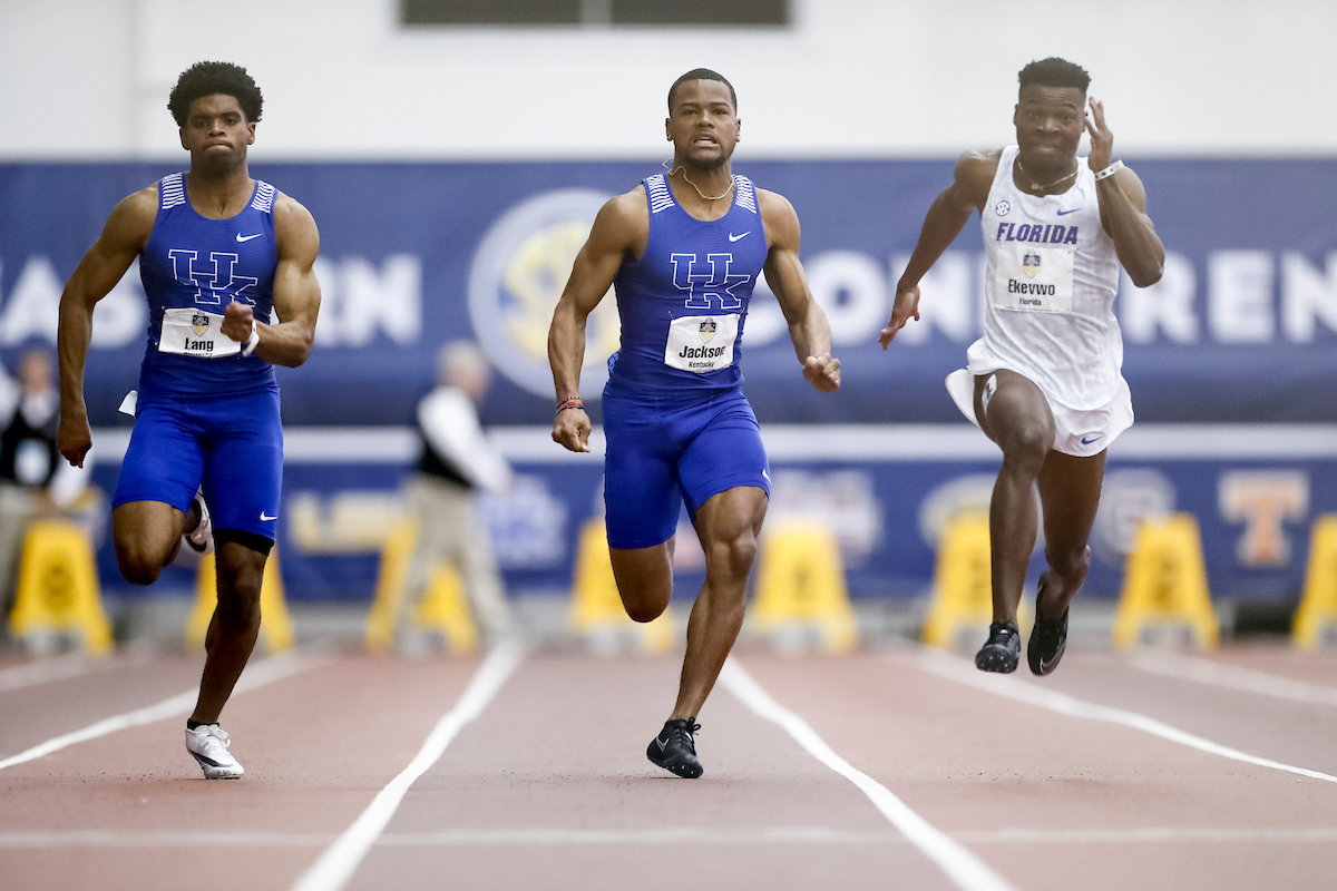 Langston Jackson. 2020 SEC Indoors Day Two.Photo by Isaac Janssen | UK Athletics