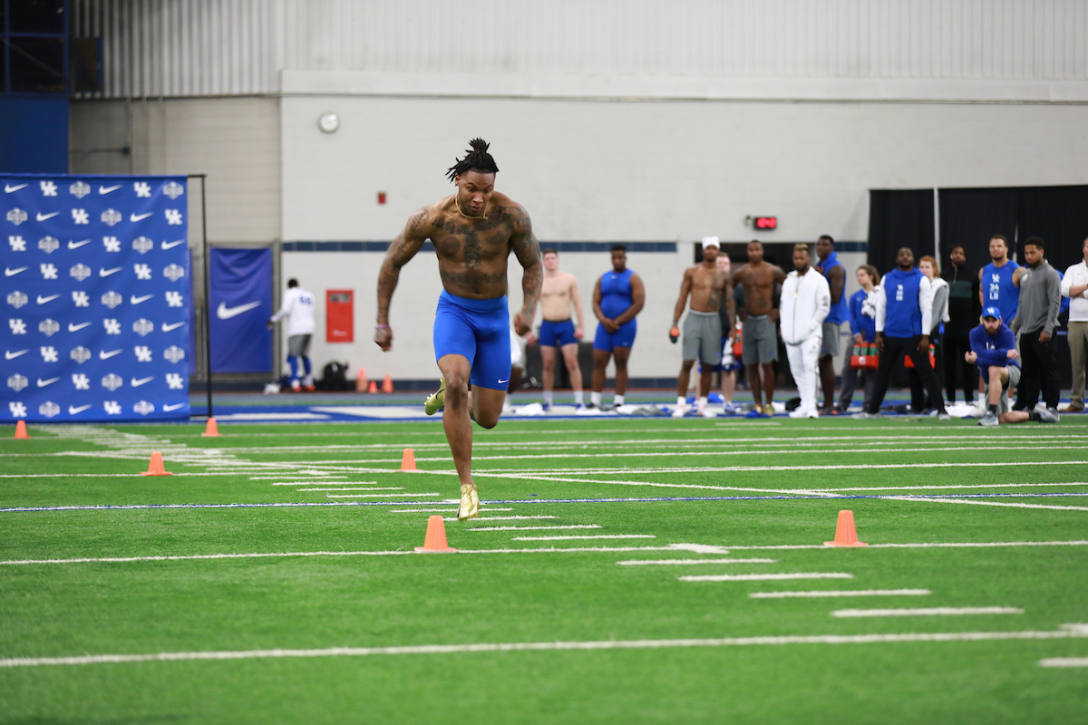 Lonnie Johnson.

Pro Day for UK Football.

Photo by Jacob Noger | UK Athletics