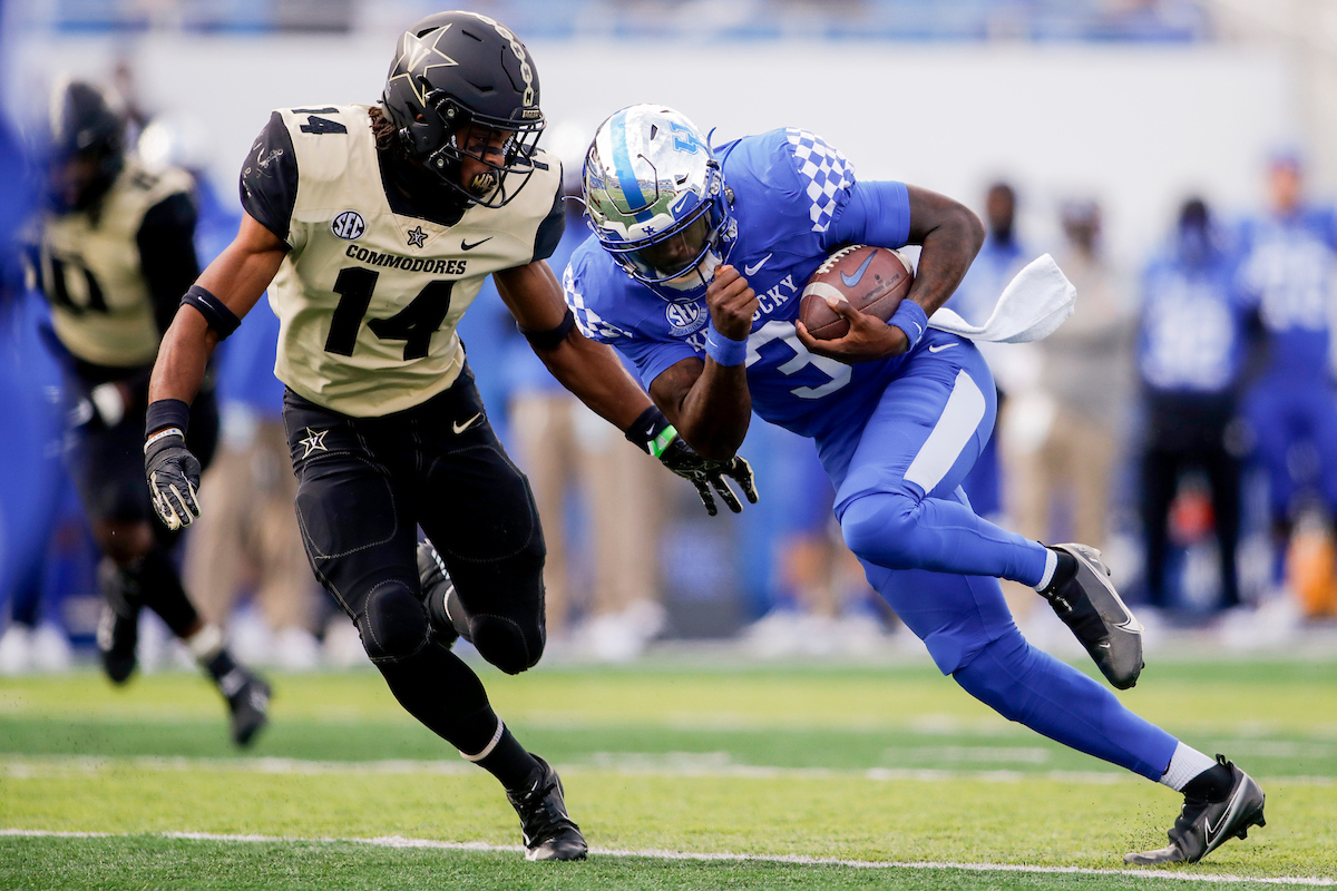 Terry Wilson.

UK beat Vandy 38-35.

Photo by Chet White | UK Athletics