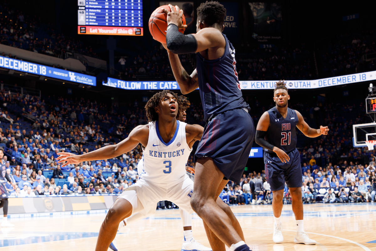 Tyrese Maxey.

Kentucky beat Fairleigh Dickinson 83-52.


Photo by Elliott Hess | UK Athletics