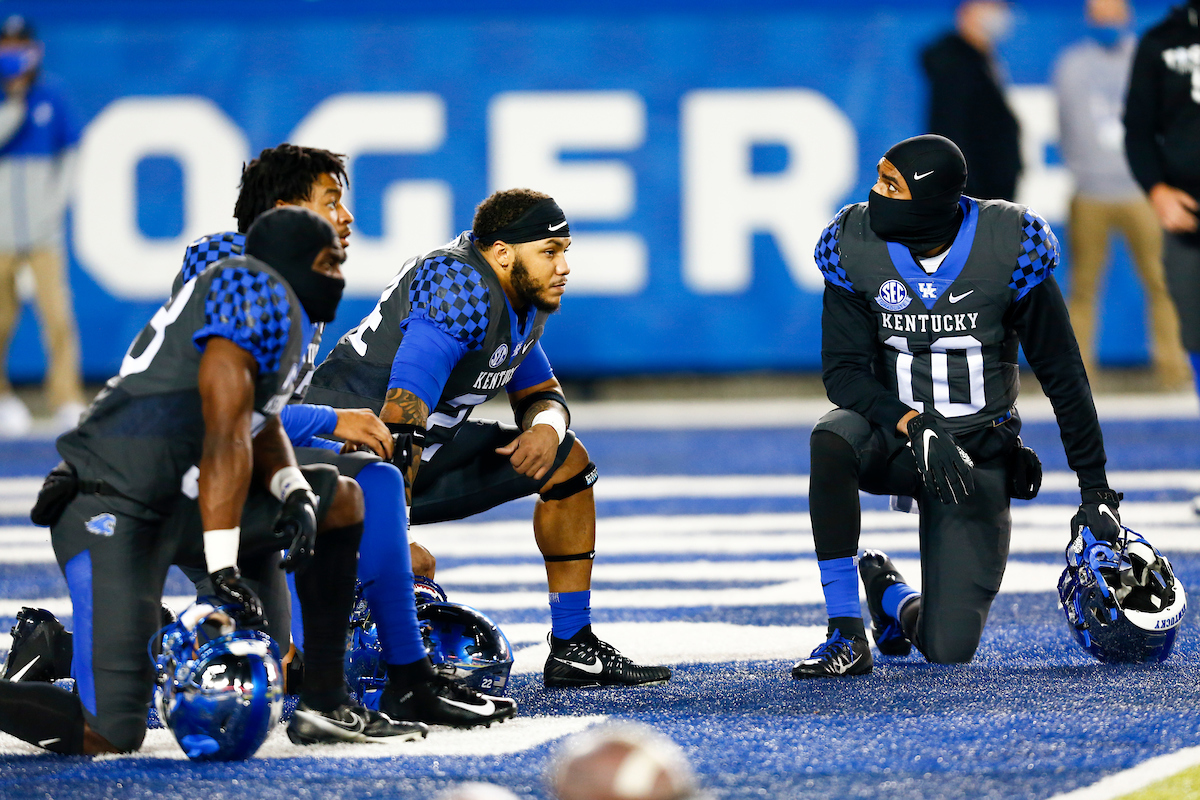 A.J. Rose Jr. 

Kentucky beats South Carolina, 41-18. 

Photo By Barry Westerman | UK Athletics