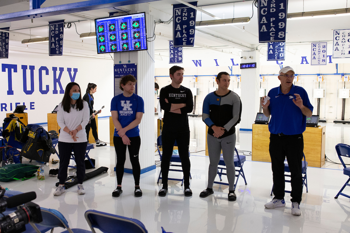 Mitchell Nelson. Will Shaner. Richard Clark. 

Kentucky NCAA Rifle Qualifier. 

Photo By Barry Westerman | UK Athletics