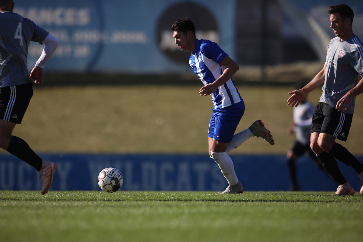 Kalil Elmedkhar.

Kentucky men's soccer in action against Louisville City FC.

Photo by Quinn Foster | UK Athletics
