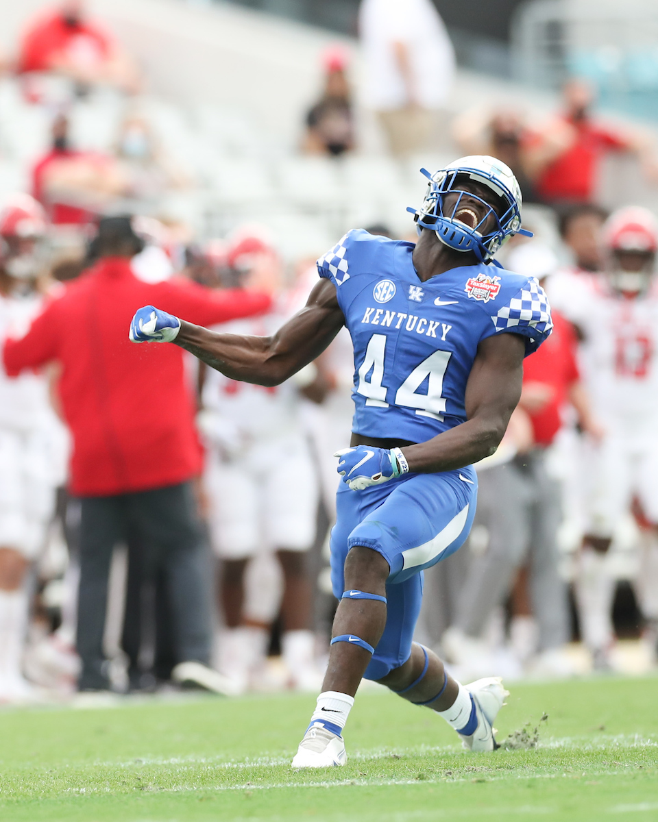 JAMIN DAVIS.

Kentucky beats NC State, 23-21, to win the TaxSlayer Gator Bowl.

Photo by Elliott Hess | UK Athletics