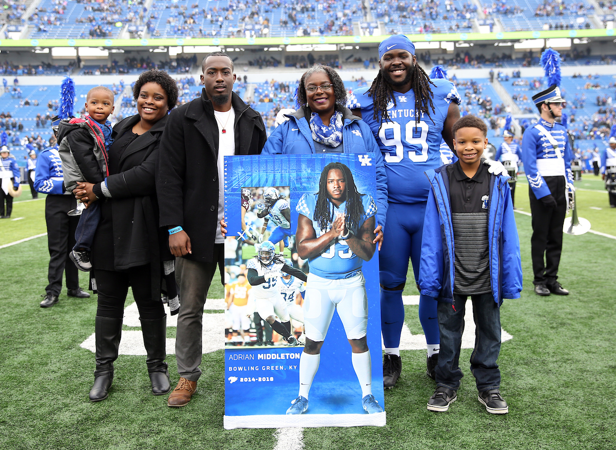 Adrian Middleton


UK Football beats MTSU 34-23 on Senior Day at Kroger Field. 

Photo by Britney Howard | UK Athletics