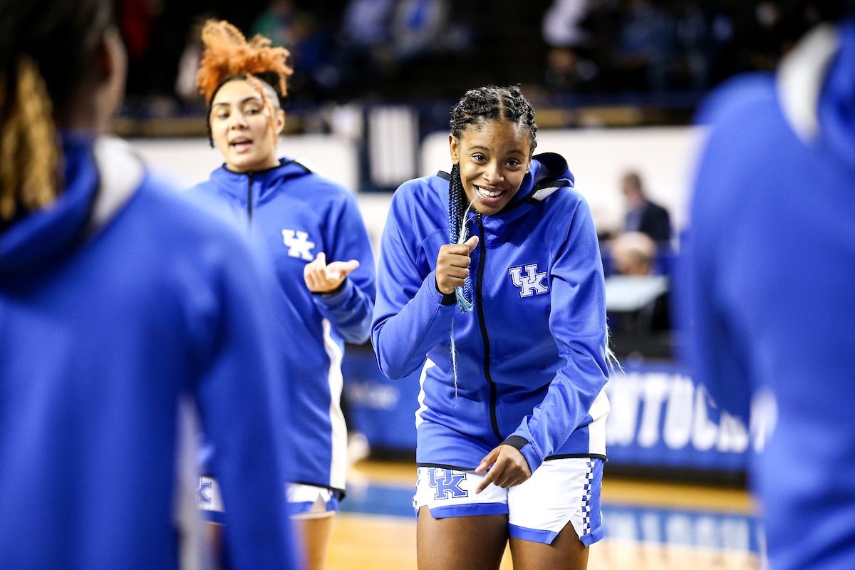 Keke McKinney. 

Kentucky beats Worfford 98-37.

Photo by Eddie Justice | UK Athletics