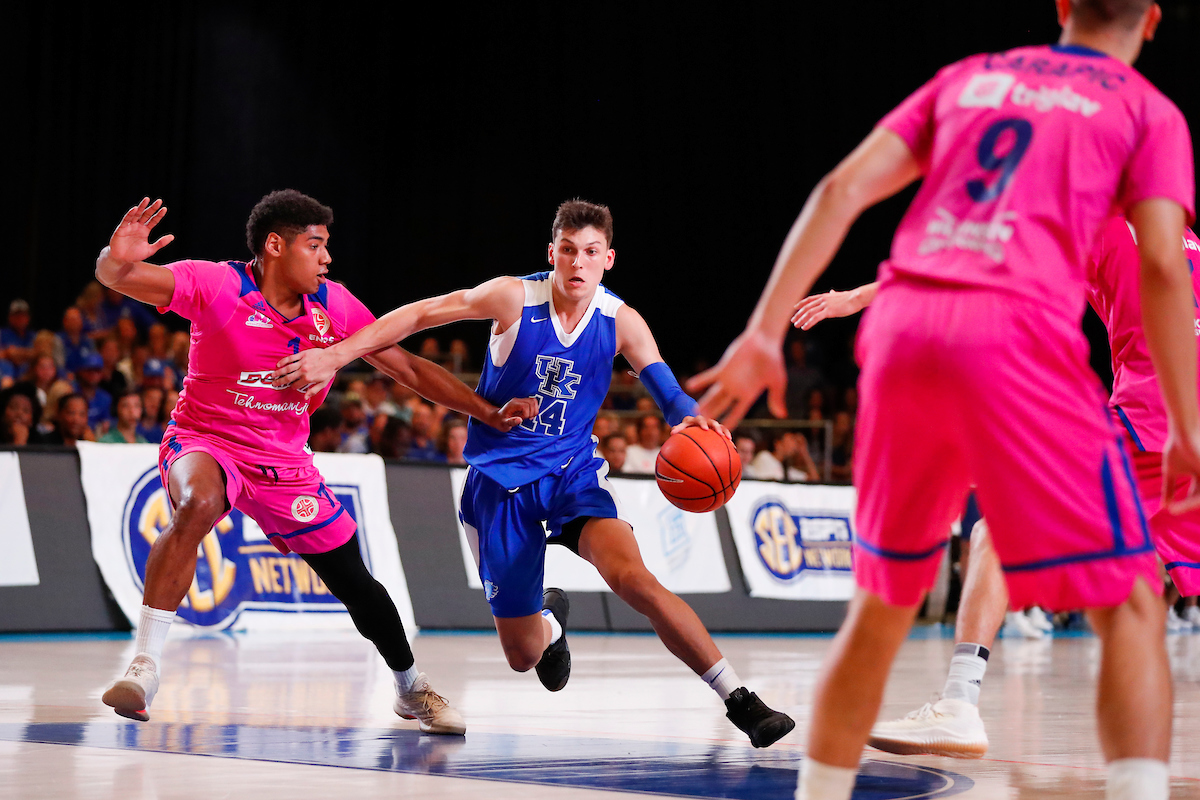 Tyler Herro.

The University of Kentucky men's basketball team beat Serbia's Mega Bemax 100-64 at the Atlantis Imperial Arena in Paradise Island, Bahamas, on Saturday, August11, 2018.

Photo by Chet White | UK Athletics