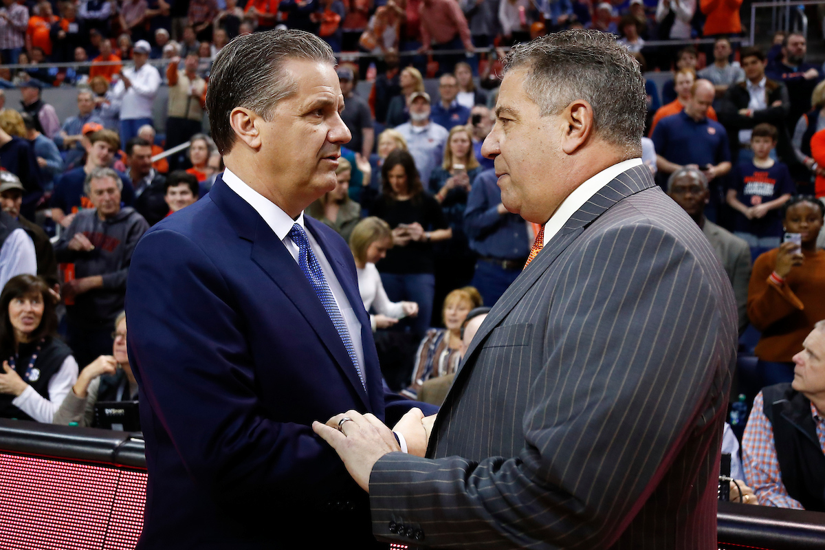 John Calipari. Bruce Pearl.

Kentucky beat Auburn 82-80 at Auburn Arena in Auburn, AL., on Saturday, January 19, 2019.

Photo by Chet White | UK Athletics