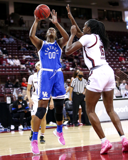 Olivia Owens. 

Kentucky loses to South Carolina 76-55.

Photo by Eddie Justice | UK Athletics