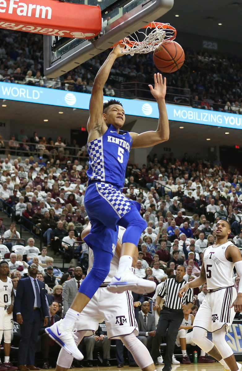 Kevin Knox

The University of Kentucky men's basketball team is defeated by Texas A&M 85-74 on Saturday, February 10th, 2018 at Reed Arena in College Station, TX.


Photo By Barry Westerman | UK Athletics
