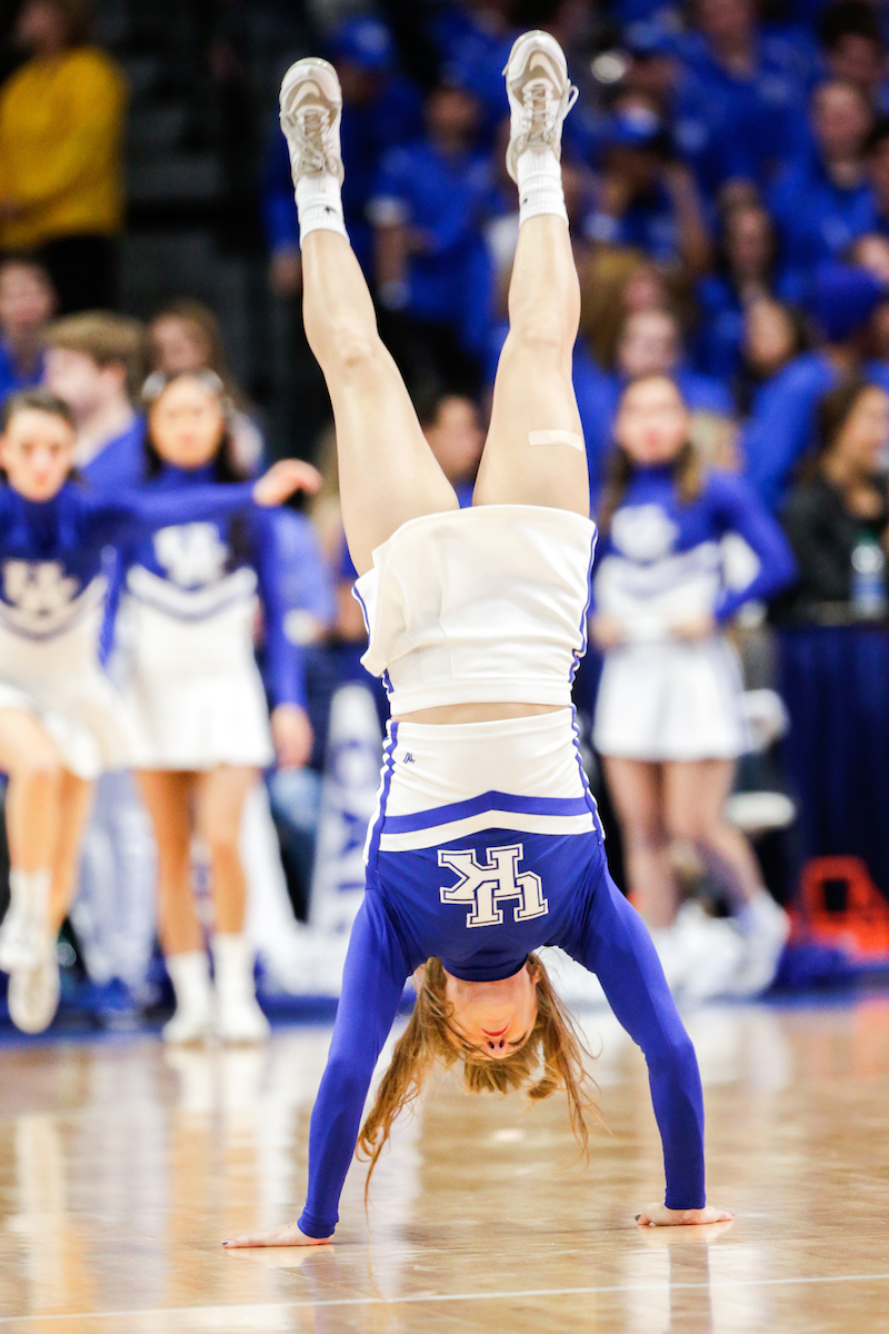 Cheerleader

UK beats VMI 92-82 at Rupp Arena.

Photo by Isaac Janssen | UK Athletics
