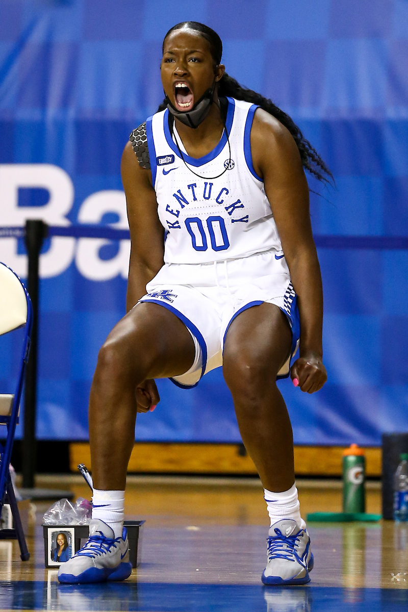 Olivia Owens.  

Kentucky beats Indiana 72-68.

Photo by Eddie Justice | UK Athletics