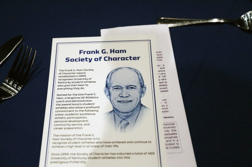 Frank G. Ham Society of Character induction.

Photo by Quinn Foster | UK Athletics