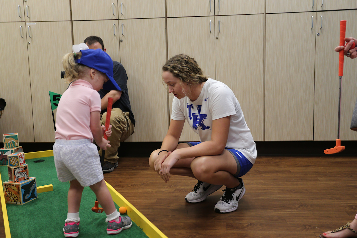 The PGA Tour and select student-athletes partner with the Kentucky Children?s Hospital for a Mini Golf Charity Event on Wednesday, July 18th, 2018 at the Albert B. Chandler Hospital in Lexington, KY.

Photos by Noah J. Richter | UK Athletics
