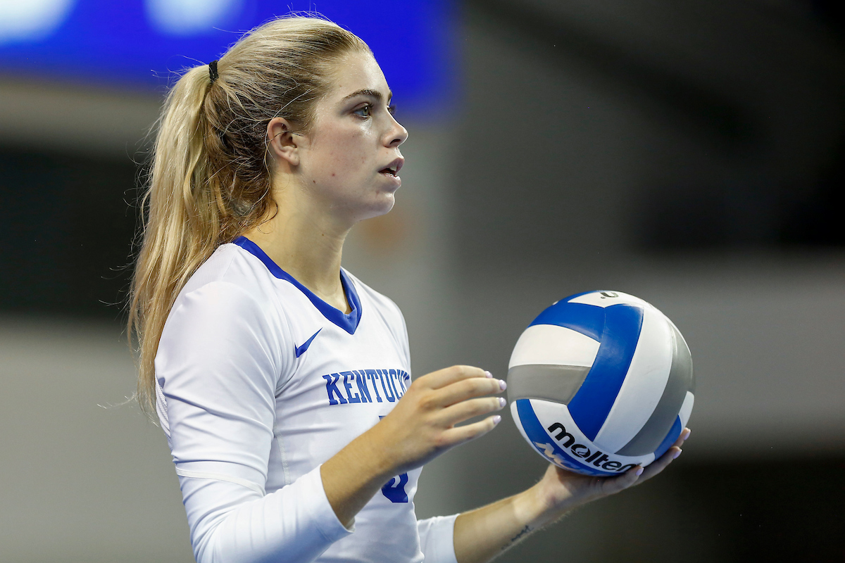 Lauren Tharp.

Kentucky loses to Creighton 0 - 3.

Photo by Sarah Caputi | UK Athletics