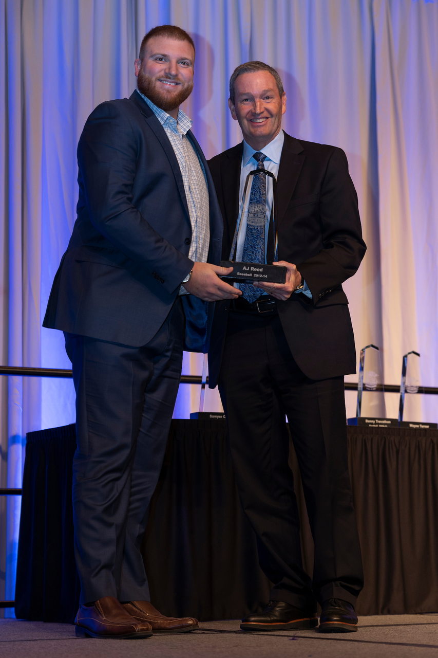 AJ Reed. Mitch Barnhart.

The 2020 and 2021 UK Athletics Hall of Fame classes were inducted Thursday night at Central Bank Center.

Photo by Grant Lee | UK Athletics