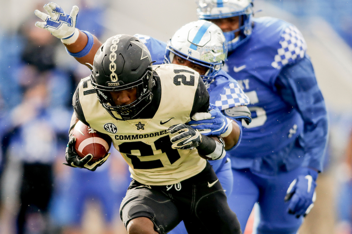 Defense.

UK beat Vandy 38-35.

Photo by Chet White | UK Athletics