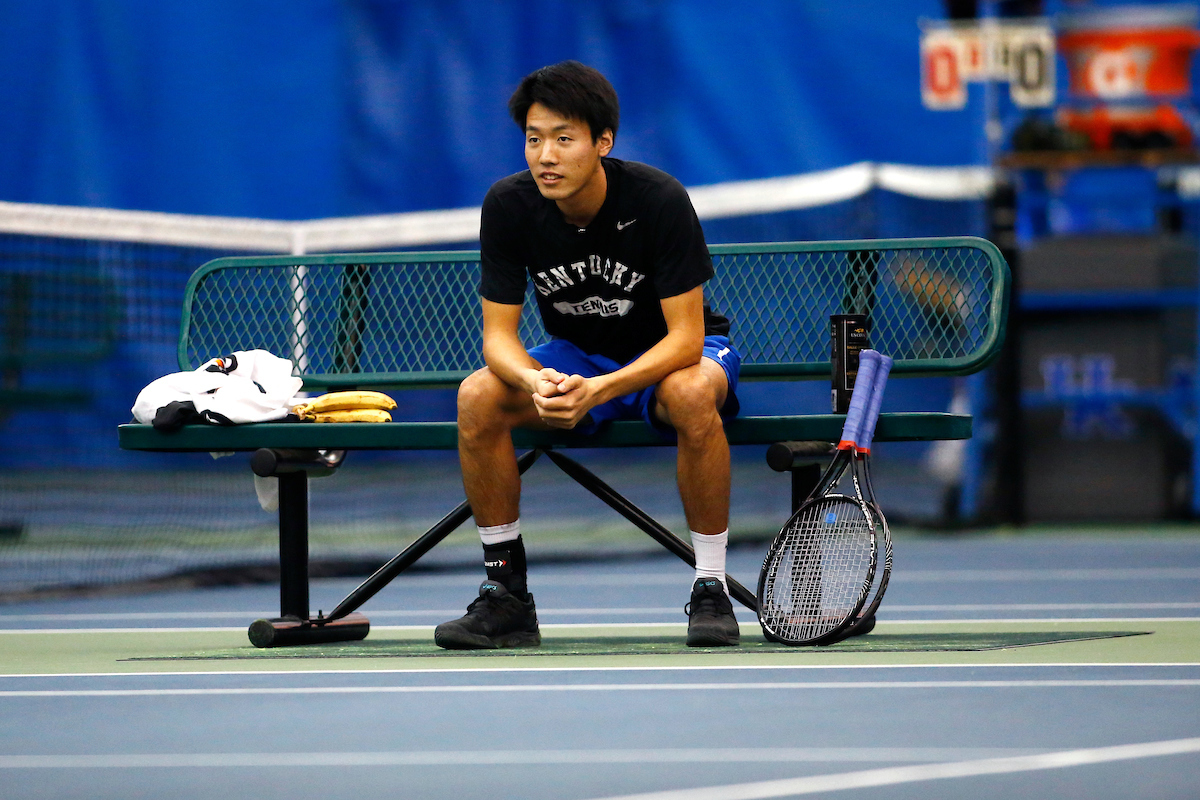 Ryotaro Matsumura.

The University of Kentucky men?s tennis squad in action against EKU on Friday, January 19th, 2018, at the Hilary J. Boone Center in Lexington, Ky.

Photo by Quinn Foster I UK Athletics